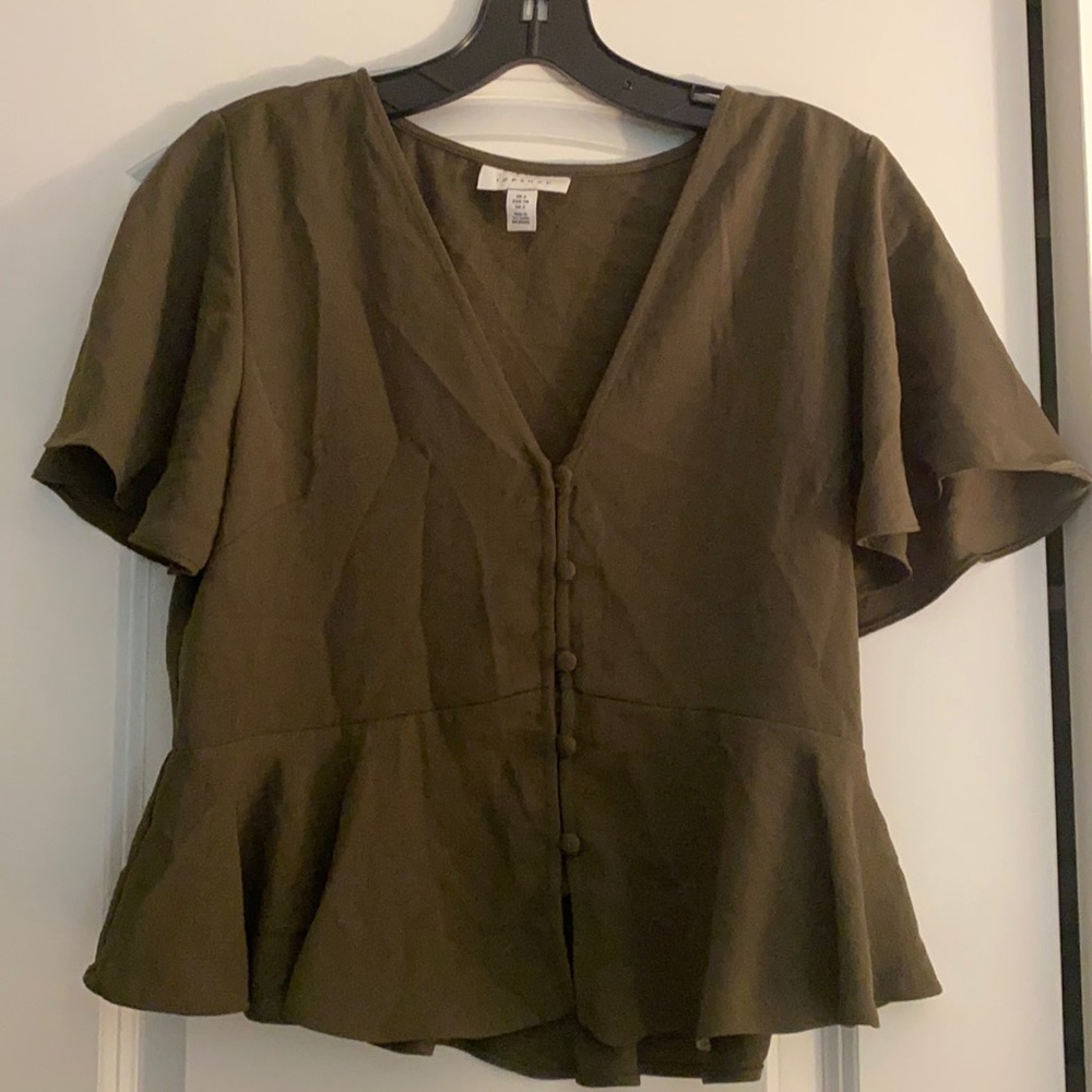 Top Shop green blouse